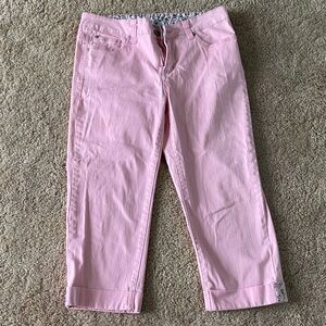 Faded Glory Pink Cropped Denim Jeans - Women's Ankle Pants Size 8